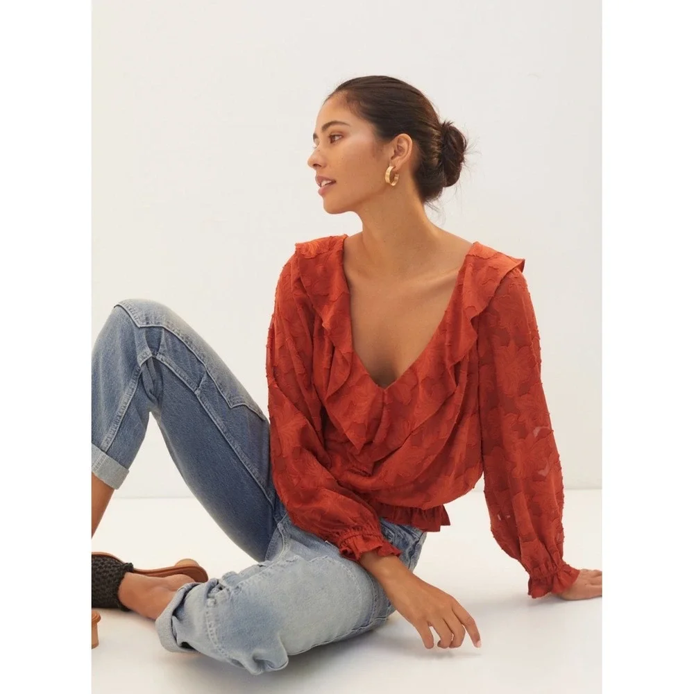 Anthropologie crimson red